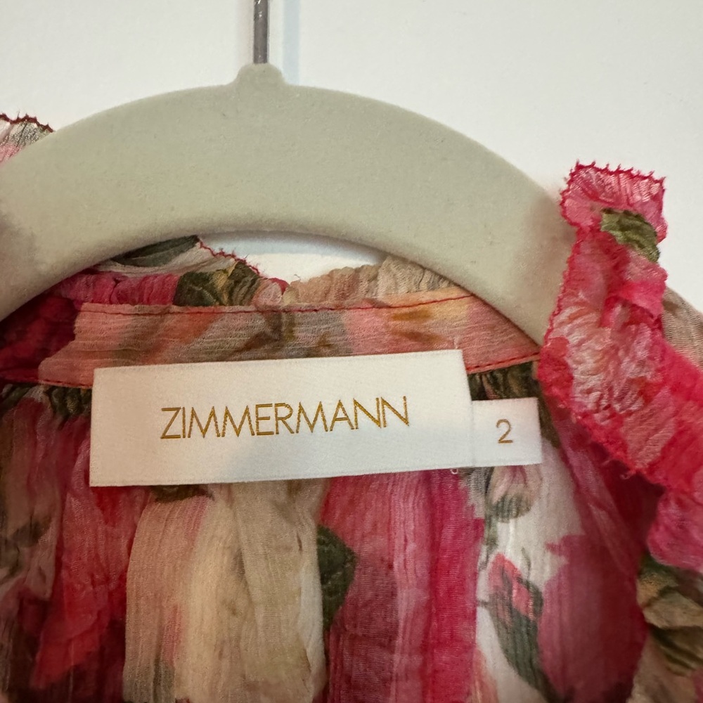 ZIMMERMANN wonderland floral silk top 2 (6-8) - Picture 8 of 8